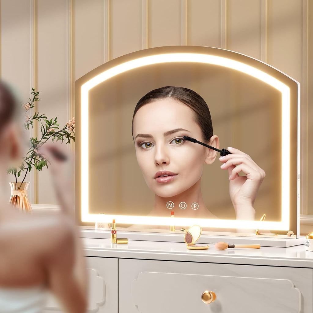 Arch LED Vanity Mirror 120x80cm Lighted Makeup Mirror Touch USB White