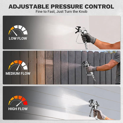 Airless Paint Sprayer Spray Gun 1010W 3000PSI 1.5L/min 7.5m Hose Stand 230V UK