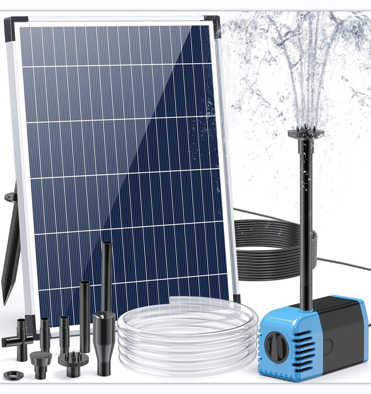 Biling 12W Solar Pond Fountain 605L/H Solar Powered Fountains Water Feature