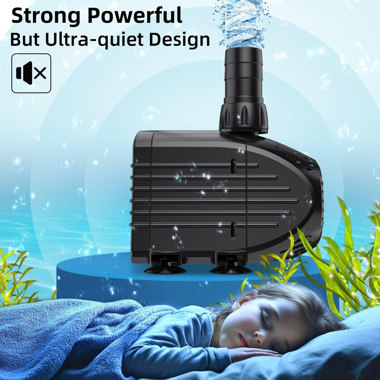 Billing Submersible Pump for Pond Dirty Water, 60W 3200 L/H Quiet Pond