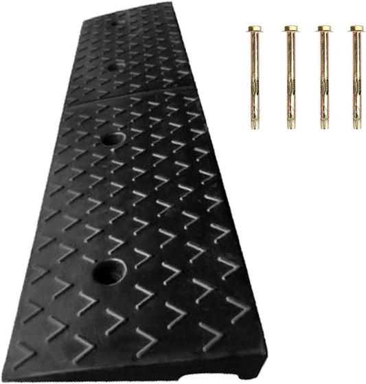 2in Rise Rubber Kerb Ramp 100x25x5cm Non Slip Driveway Threshold