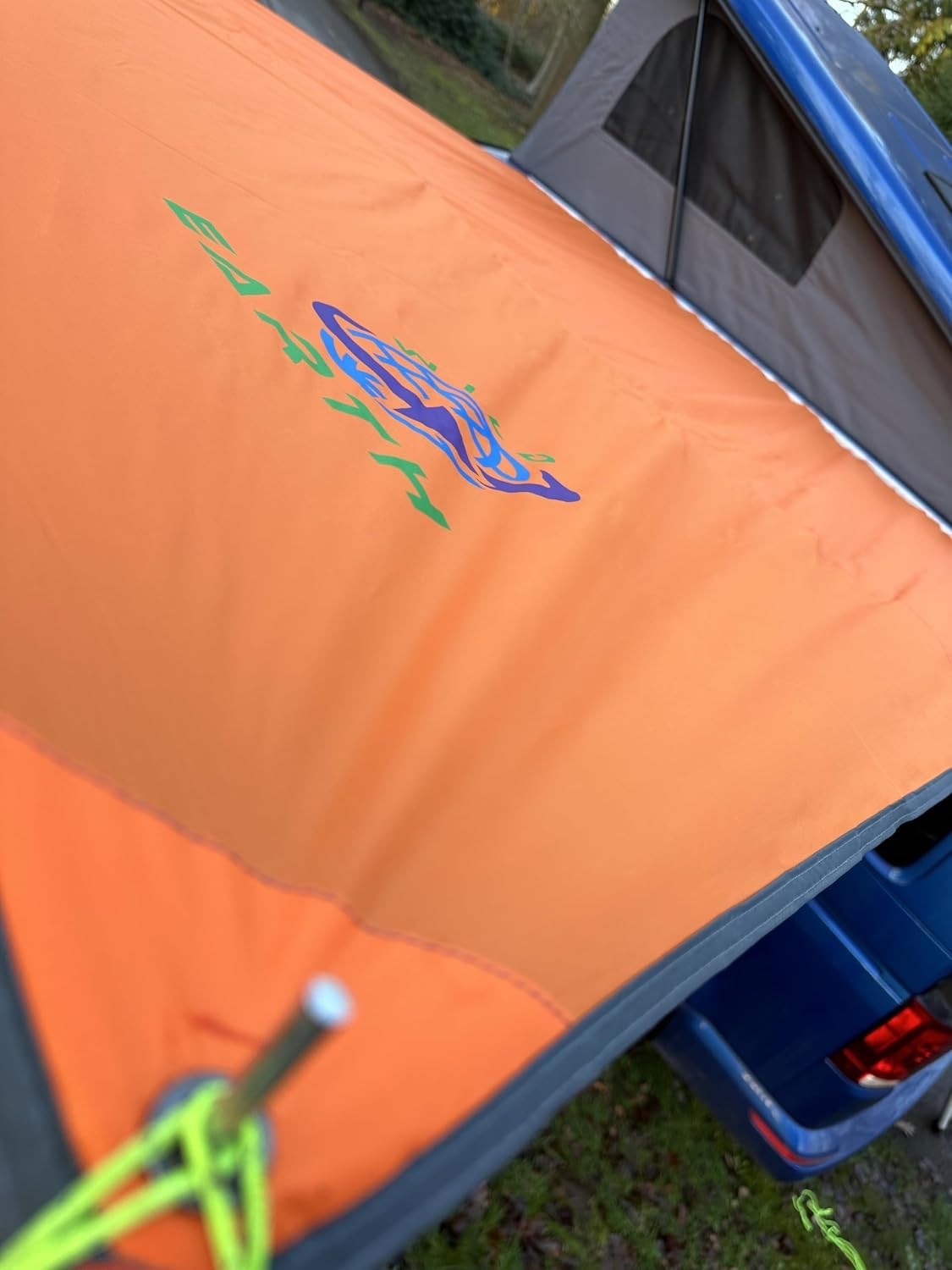 Canopy Awning Sun Shelter Camper Van 240x240cm Orange Motorhome Caravan Van