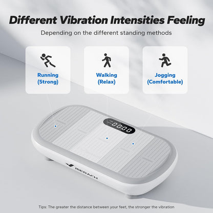 Merach 2440 Vibration Plate Exercise Machine 13mm Amplitude 200kg Bluetooth Grey