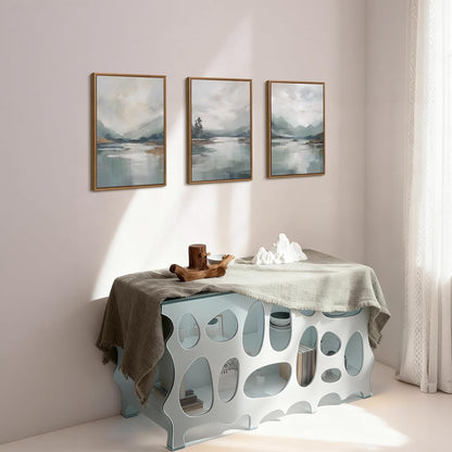 Abstract Mountain Landscape Painting 3 Panel Wall Art 40x60cm Canvas Print Home