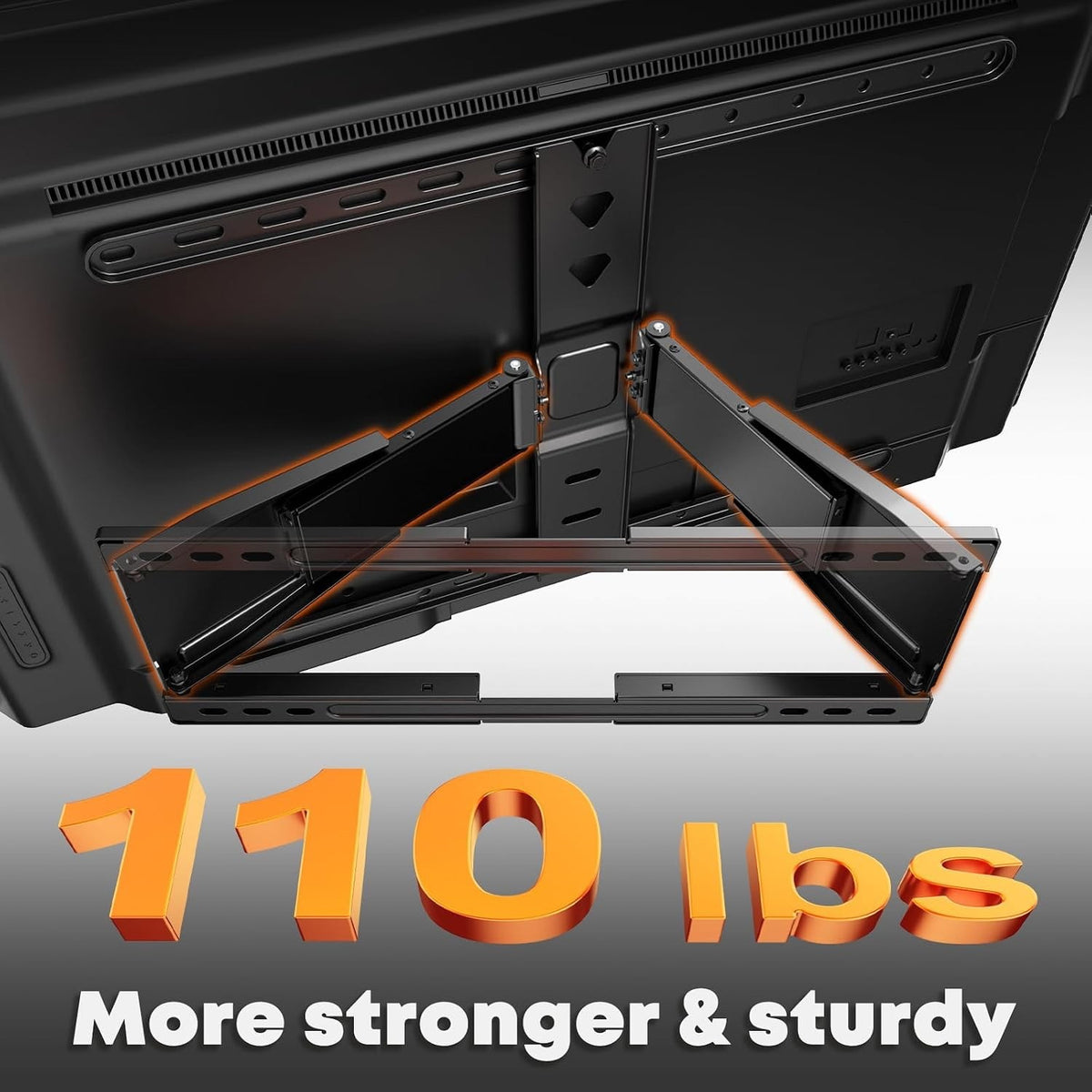 TV Wall Mount Bracket 43-90in Ultra Slim Full Motion VESA 600x400 110lb Black