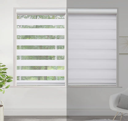 Zebra Roller Blind 100x150cm Day Night Blackout Window Shade White