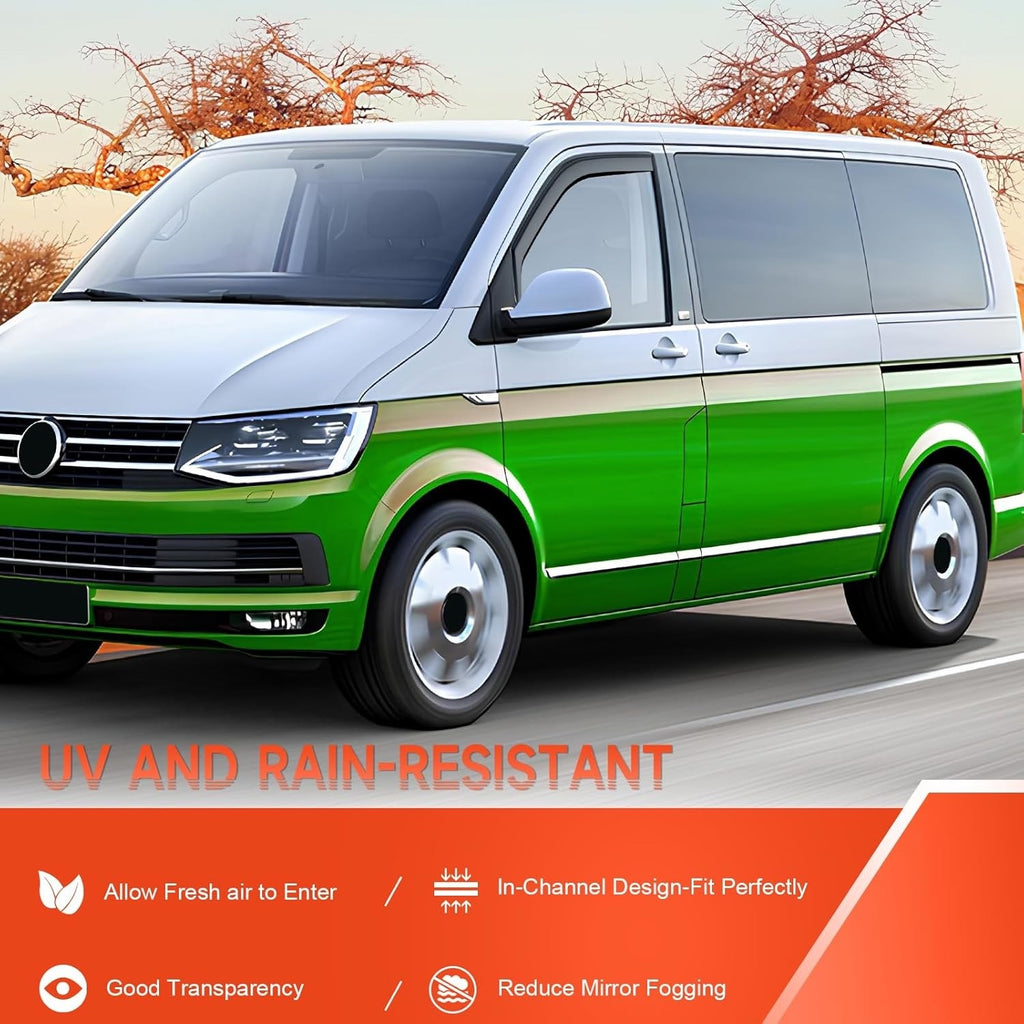Window Wind Deflectors Rain Guards for VW Transporter T5 T6 2003-2024