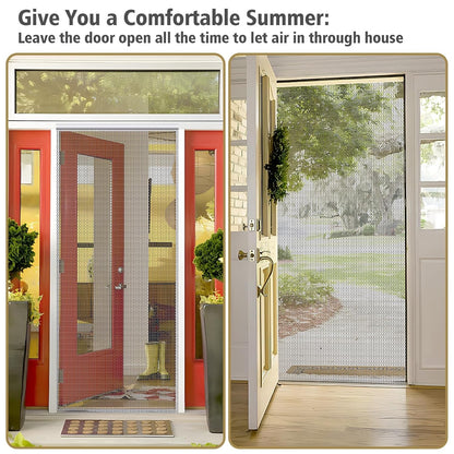 Aluminium Fly Screen Curtain Chain Door Insect Bug Pest Control Metal Hanging