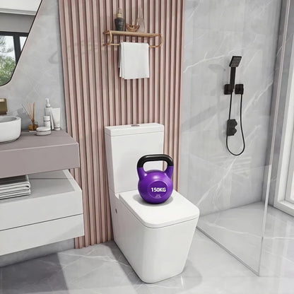 Square Toilet Seat Soft Close White Quick Release Top Bottom Fix 47x36cm WC