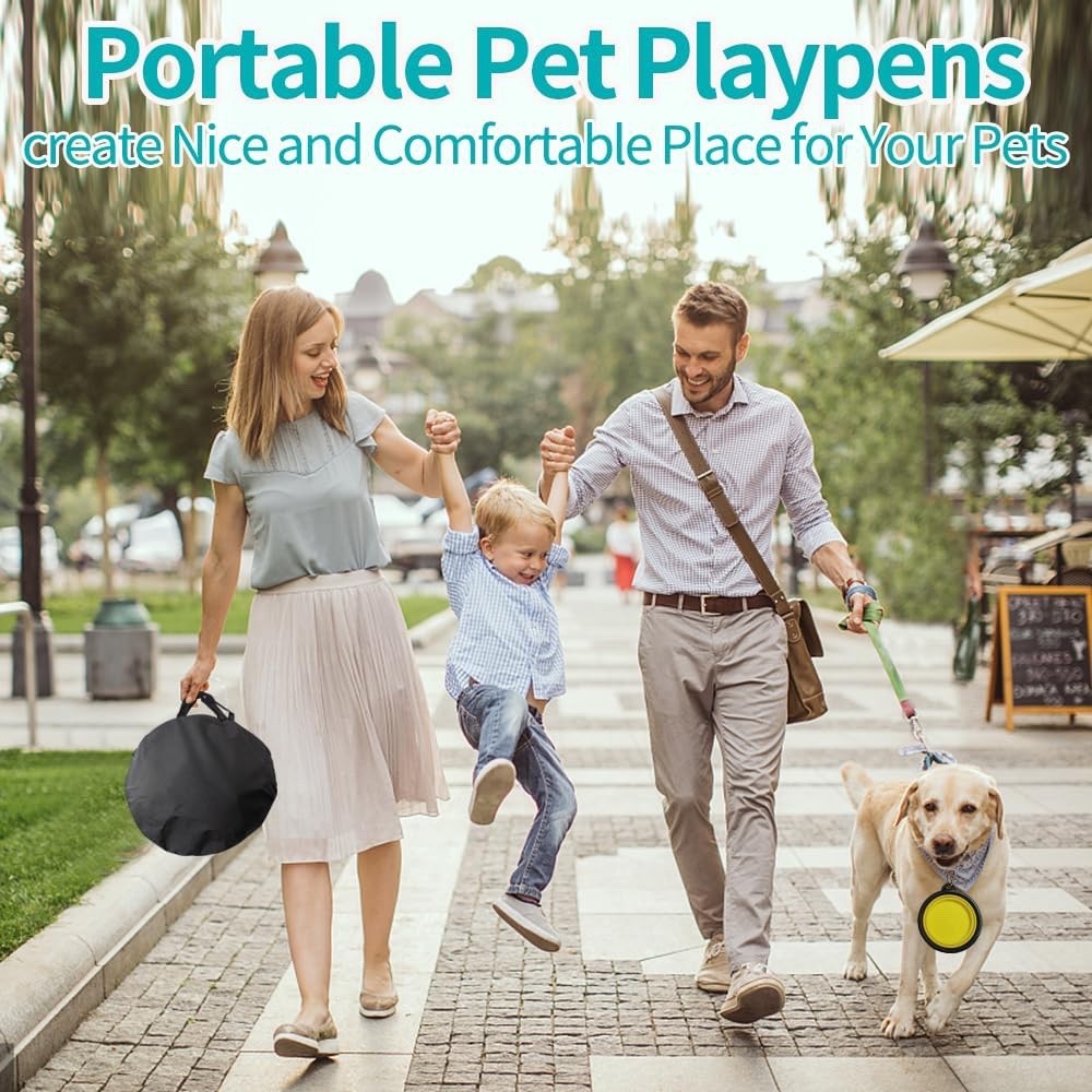 Dog Playpen Pet Crate Foldable Pop Up Puppy Cat Rabbit Exercise Pen 110x85x60cm