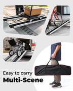 6FT Telescopic Wheelchair Ramp 600LB Aluminum Portable Mobility 2 Pack