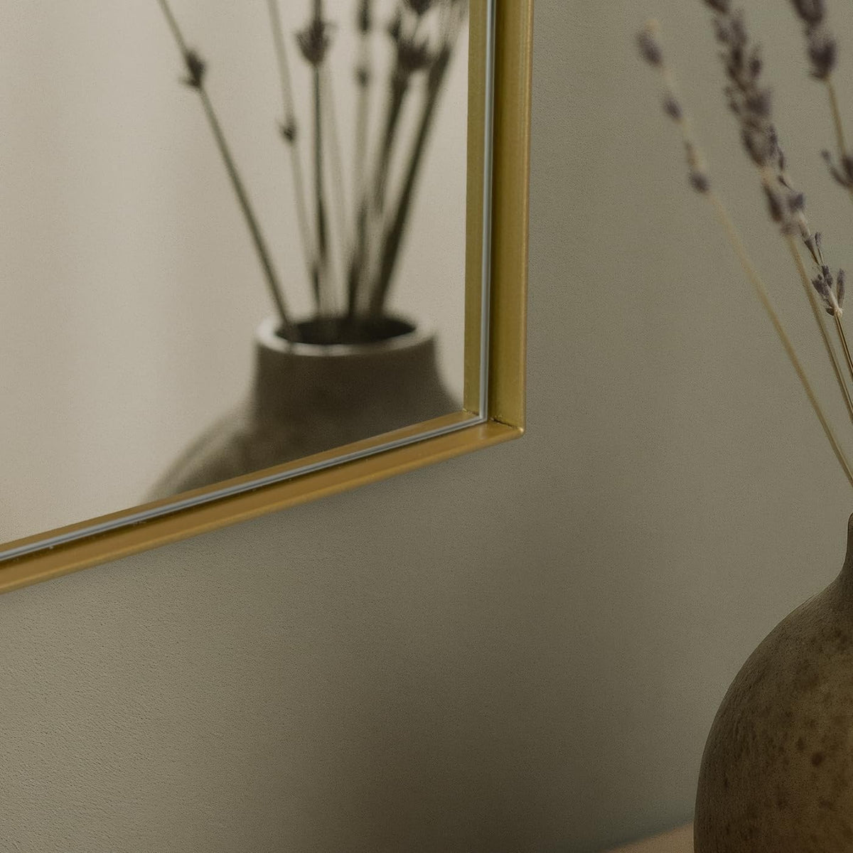 Arched Wall Mirror Gold 70x50cm Metal Frame Bathroom Hallway Bedroom Vanity