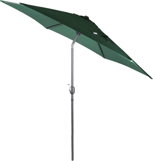 2.7m Round Garden Parasol Push Button Tilt Outdoor Patio Umbrella Green
