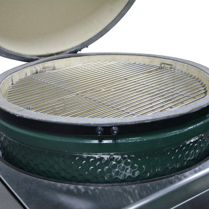 Ceramic Grill Cooking System Kit 2 Grates Rack Heat Deflectors Kamado Style Set
