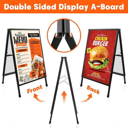 A1 Pavement Sign A Board Double Sided Poster Holder Outdoor Advertising Display