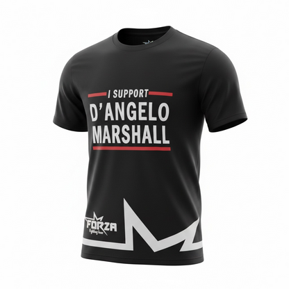 MMA Kickboxing T Shirt DAngelo Marshall Support Black Cotton Unisex Size Top