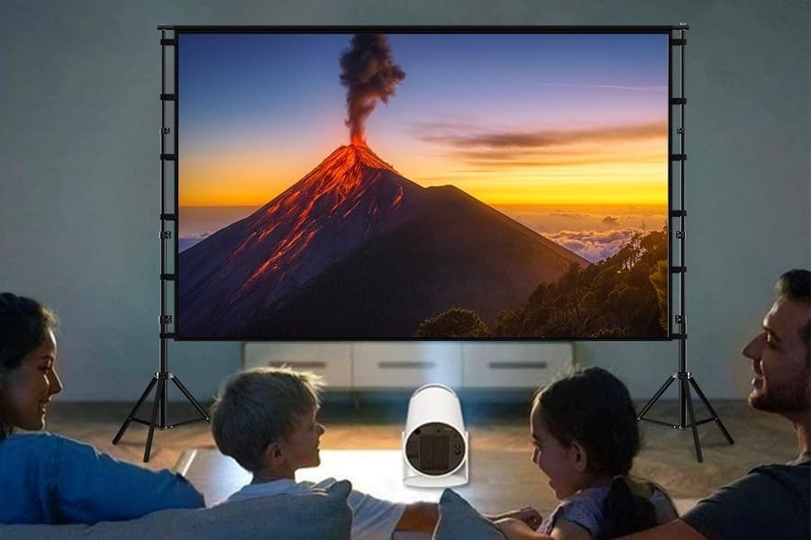 Projector Screen Stand 120 Inch 16:9 Portable 4K HD Tripod Outdoor Cinema Home T