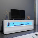 1200mm LED TV Stand White Gloss Cabinet Unit for 32-50 Inch TV Storage