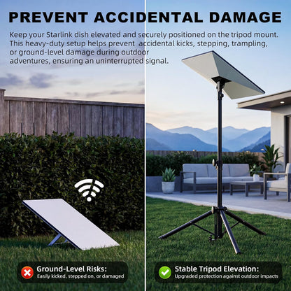 Starlink Gen 3 Tripod Mount Portable Wide Base Floor Spike Camping Motorhome