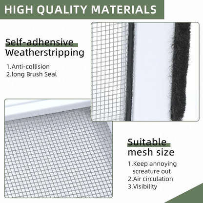 Window Fly Screen 40x55-102cm Adjustable Aluminium Frame Mosquito Mesh White