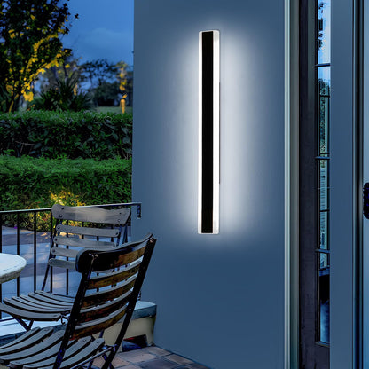 Outdoor Wall Light LED Vertical 100cm 32W 6500K Cool White IP65 Waterproof Black