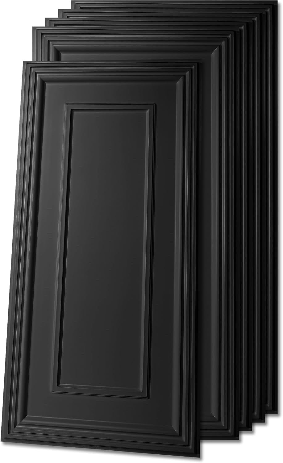 Drop Ceiling Tiles PVC Black 61x122cm 12 Pack 3D Waterproof Panels 96sqft Set