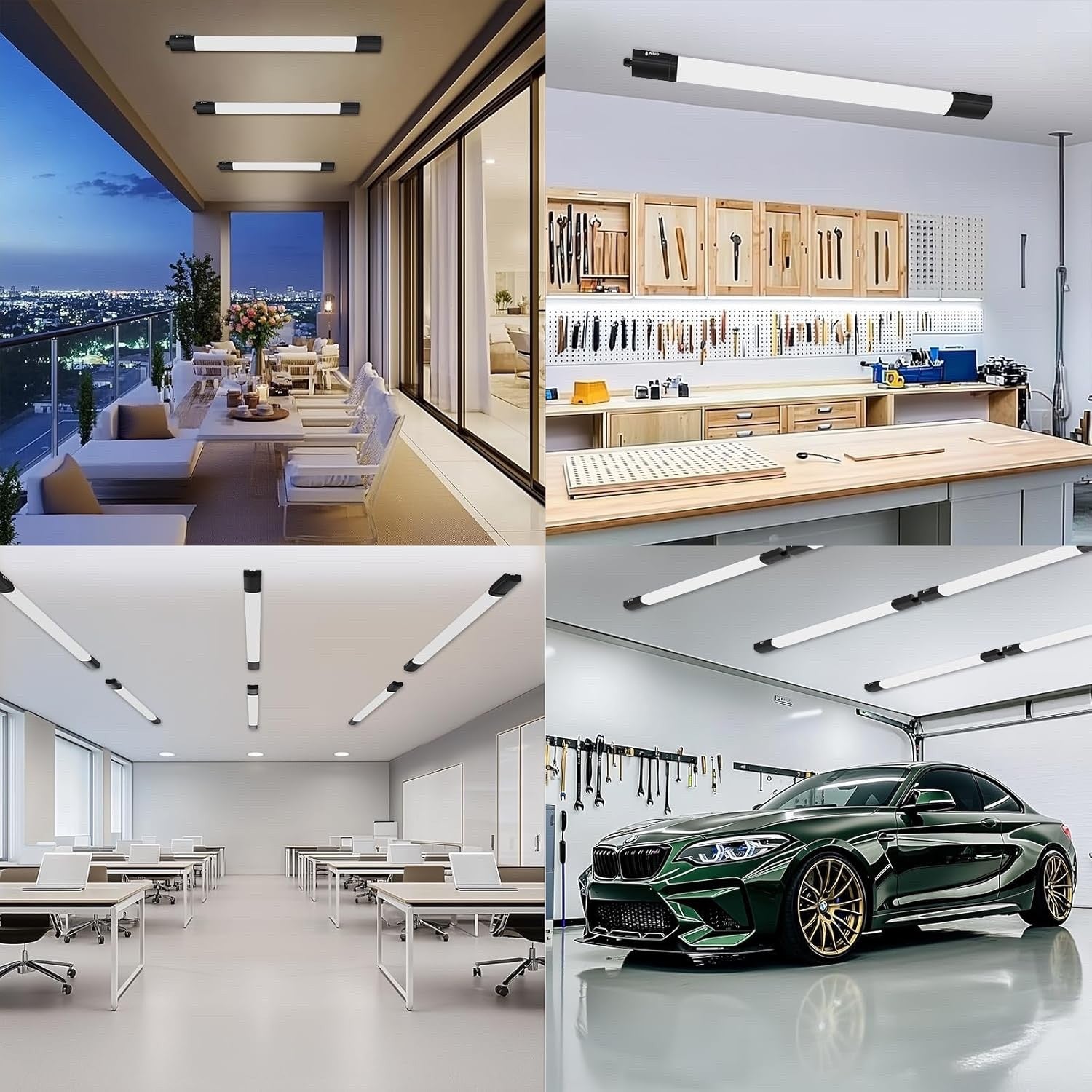 4ft LED Batten Light IP65 Waterproof 6000K Daylight 36W Linkable