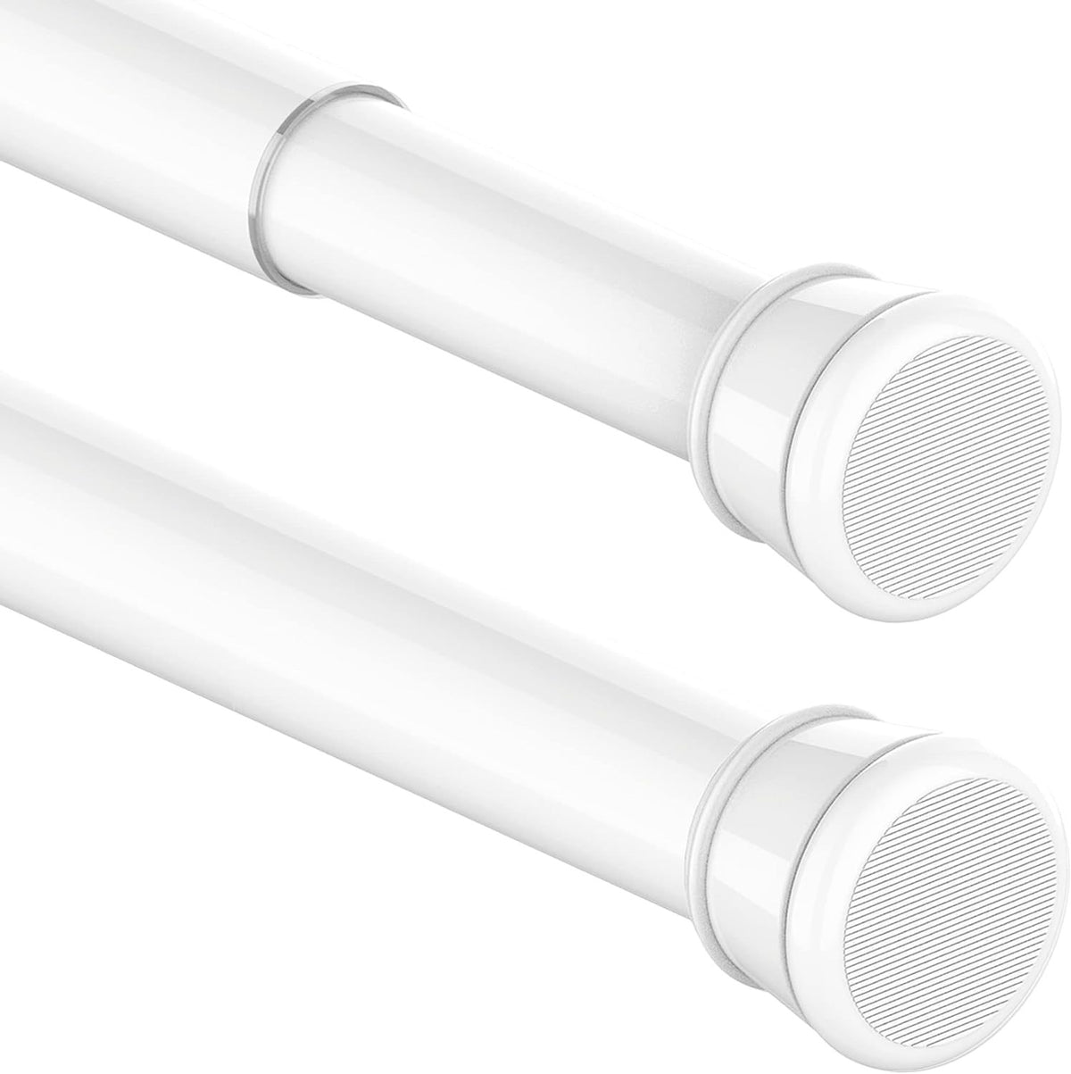 Tension Curtain Pole No Drill 115-410cm 32mm White Extra Long Shower Clothes