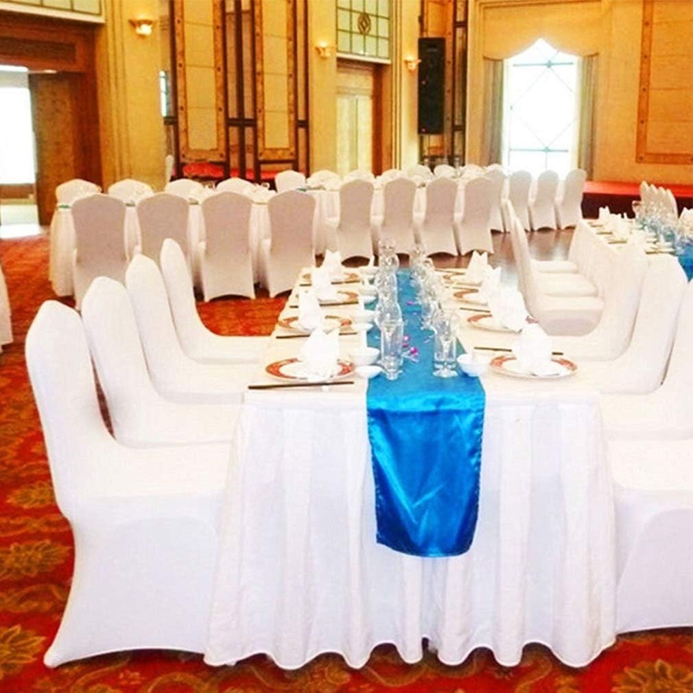 50x White Stretch Chair Covers Spandex Lycra Wedding Banquet Party Decor