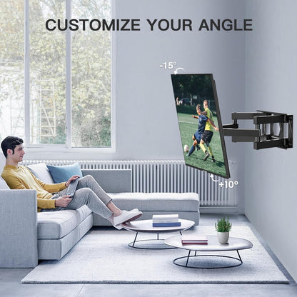 TV Wall Mount Bracket 26-70 Inch Full Motion Swivel Tilt 45kg VESA 400x400mm