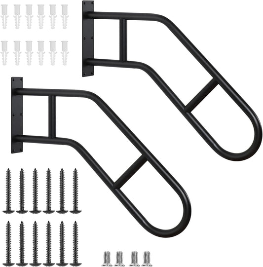 SMONTER Handrails for Outdoor Steps 1-3 Steps Wall Mount Hand Rail