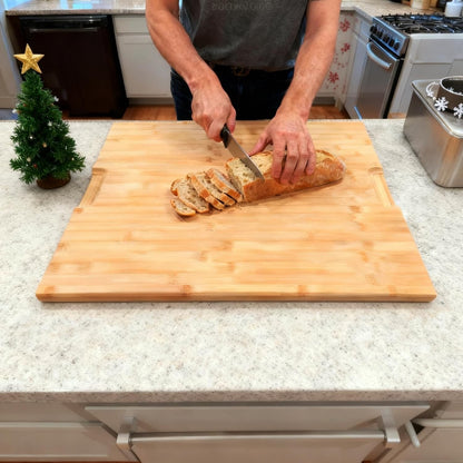Chopping Board Cutting Board Bamboo 20x20 Inch Large 1" Thick Butcher Block Tray