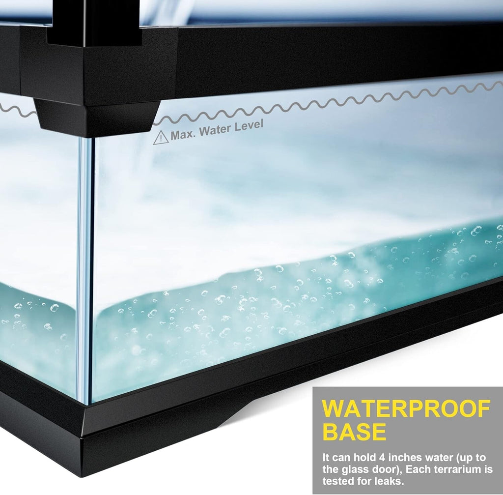 NEPTONION 32 Gallon Professional Glass Terrarium 18"x18"x24"