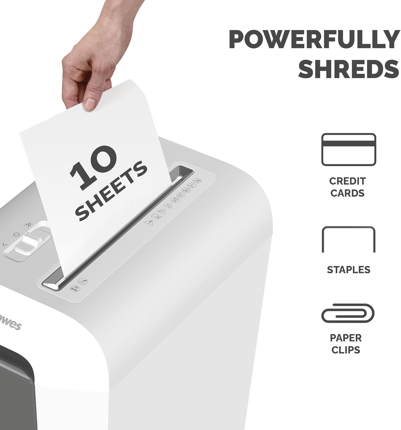 Fellowes Powershred LX65 Paper Shredder for Home Office White