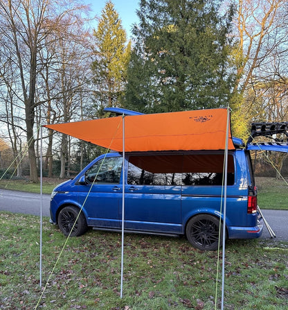 Canopy Awning Sun Shelter Camper Van 240x240cm Orange Motorhome Caravan Van