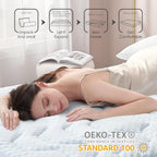 EHEYCIGA Memory Foam Mattress Topper Gel Cooling Small Double Bed 122x190cm