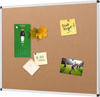 Cork Notice Board 90x60cm Silver Aluminium Frame Wall Bulletin Board