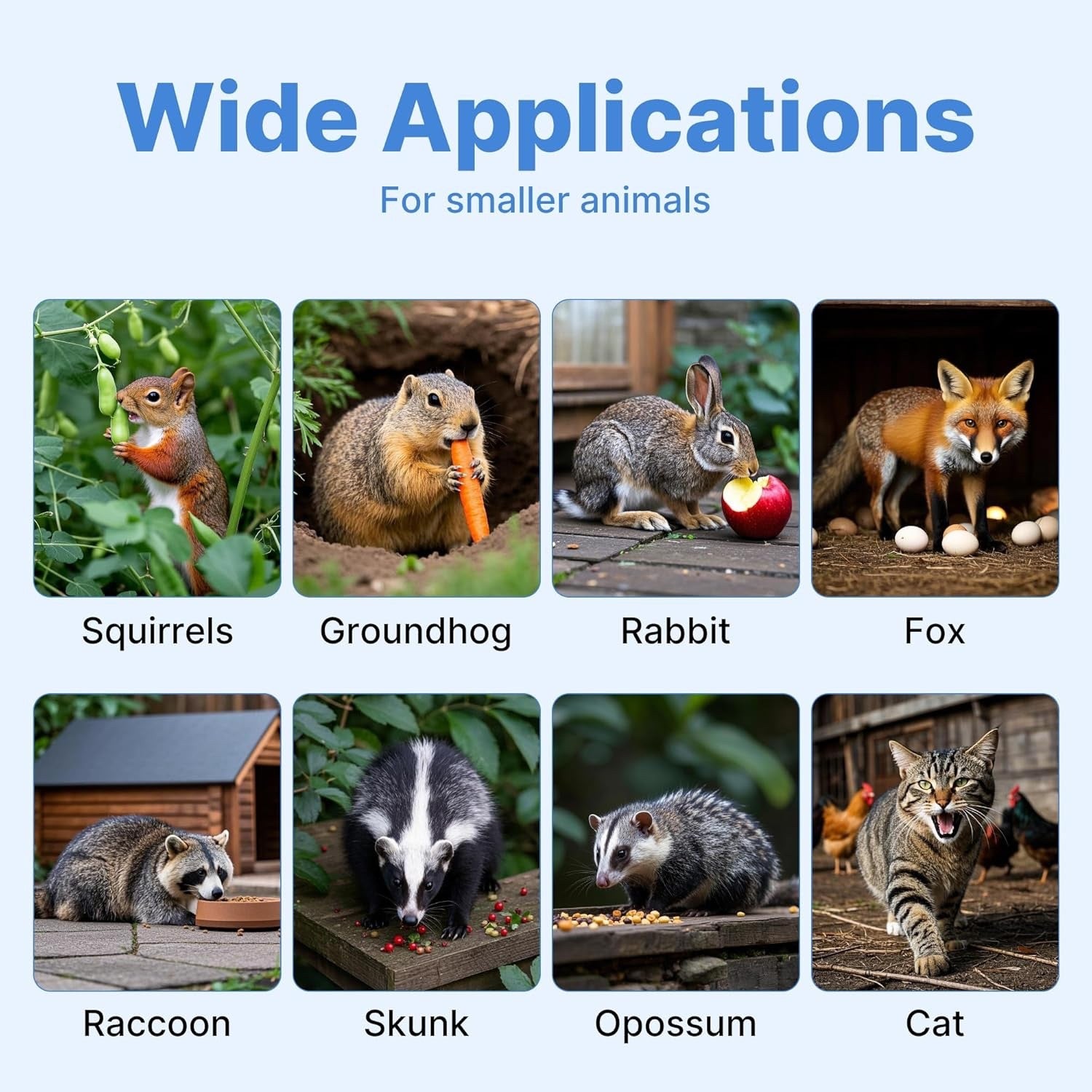 Humane Live Animal Trap Double Door Metal Cage 100x29x30cm