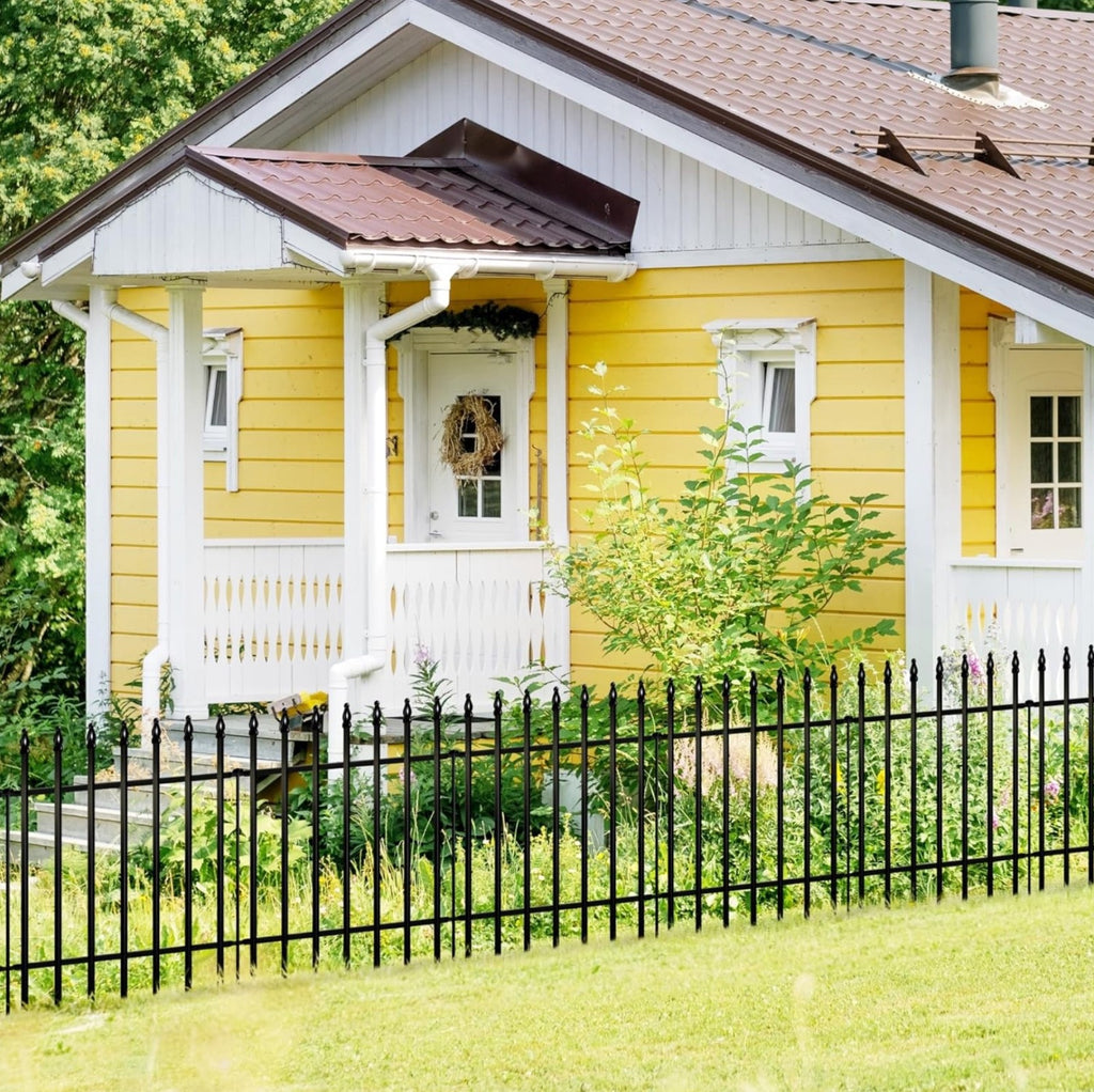 ARIFARO Decorative Metal Garden Fence 61cm high x 61cm Wide 5 Pack