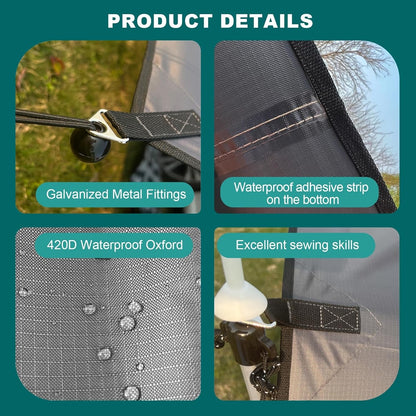 Car Awning Canopy Tent Universal SUV Van Campervan 410x240cm Waterproof Black