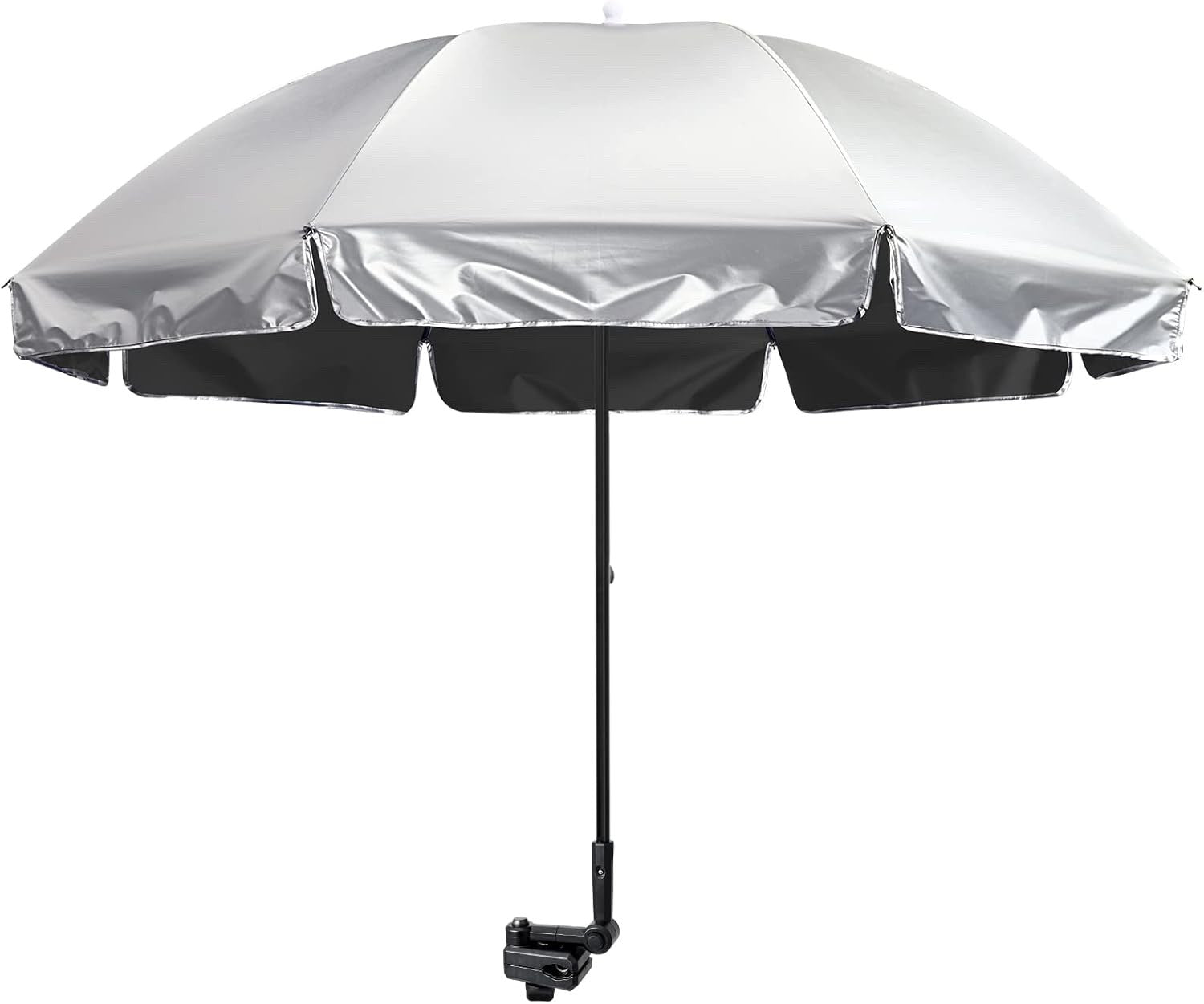Clamp Umbrella Beach Chair UPF50 Adjustable Shade Stroller Wheelchair Parasol