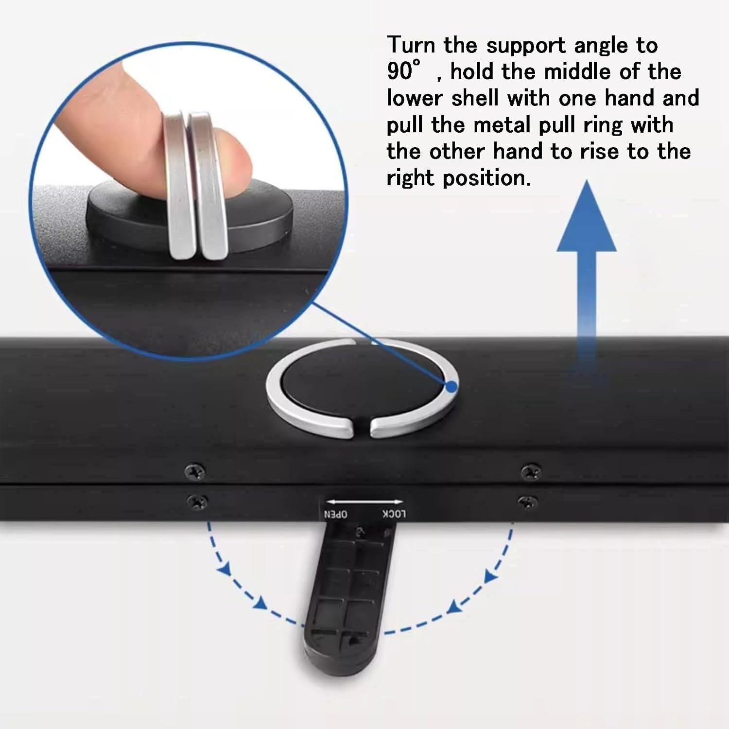 50 Inch Portable Projector Screen 16:9 Tabletop Retractable Indoor Outdoor