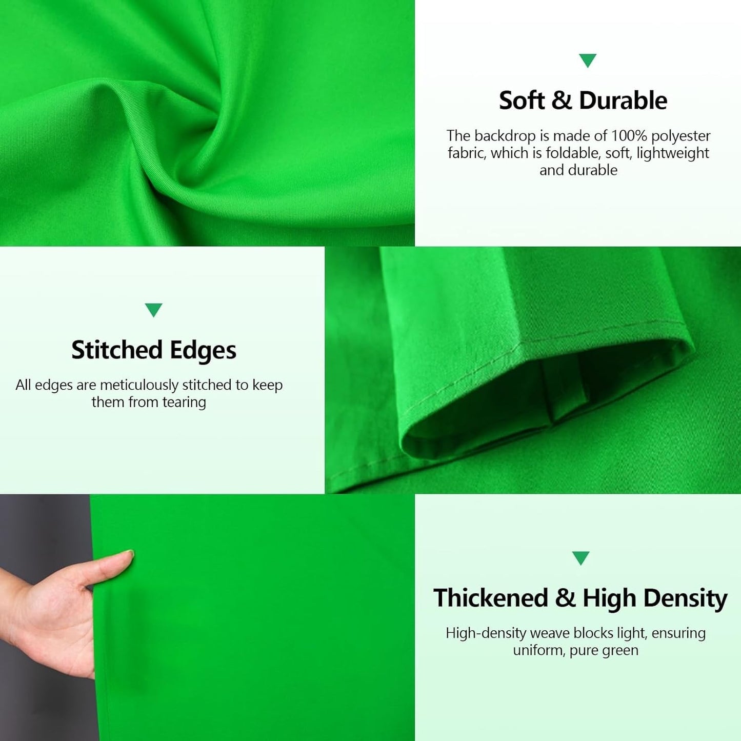 Green Screen Backdrop Stand 1.5x2m Photo Video Studio Streaming Gaming Kit