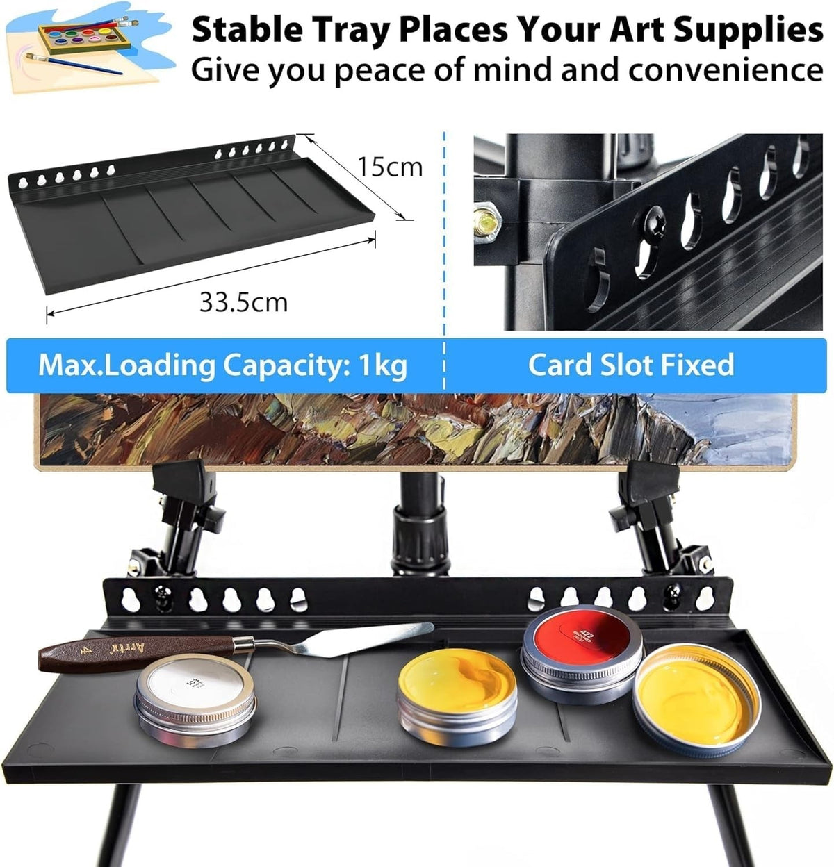Artist Easel Tripod Stand 50-152cm Aluminium Painting Canvas Carry Bag Black