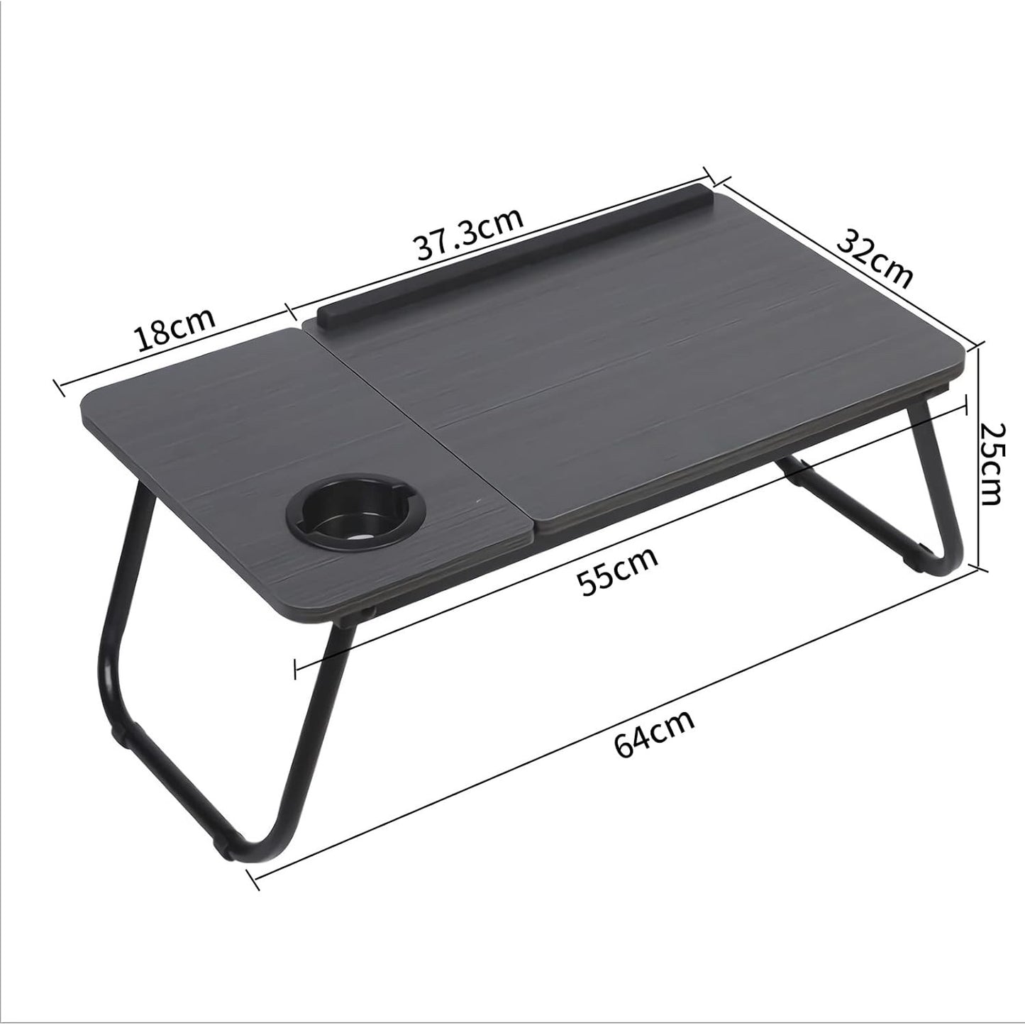 Laptop Bed Table Foldable Desk Cup Slot Reading Holder Sofa Tray Portable Stand