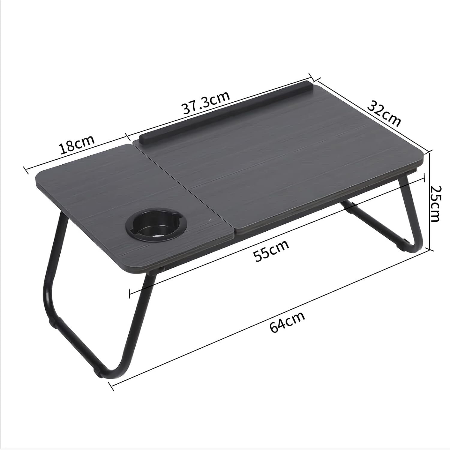 Laptop Bed Table Foldable Desk Cup Slot Reading Holder Sofa Tray Portable Stand