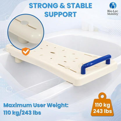 Bath Board Transfer Seat with Handle 70cm Adjustable Elderly Disabled Aid