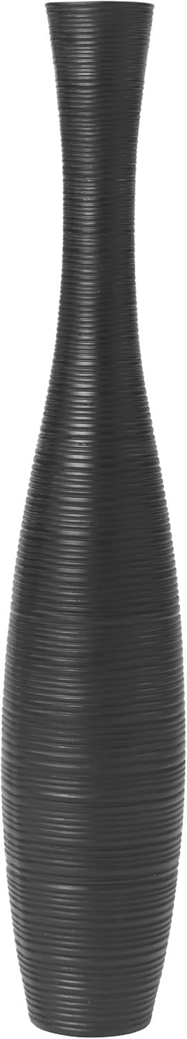 Tall Floor Vase 65cm Black Resin Decorative Vase Living Room Home Decor