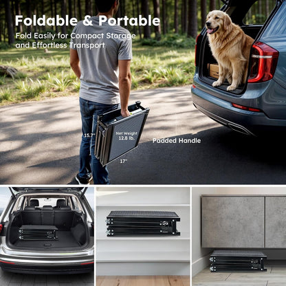 Dog Ramp Car Folding Pet Ramp 160x44cm Non Slip Aluminium 90kg SUV Boot Portable