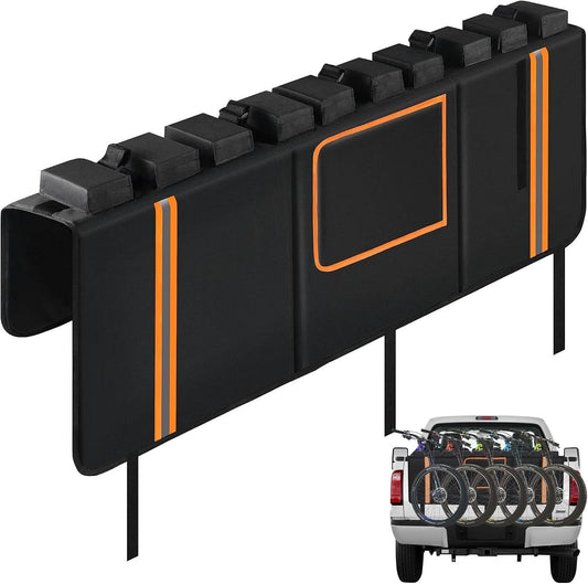 Tailgate Bike Pad Carrier Rack 5 Bikes Black 135x83cm Pickup Truck 2 Pockets